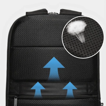 Bange Waterproof Backpack Laptop Bag 17" Travel Expandable 49x33x6 cm for Work School Airplane Men's Women's Black
