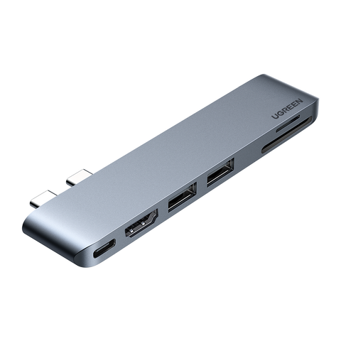 UGREEN CM380 6-in-1 Adapter USB-C Hub for MacBook Air / Pro (Gray)