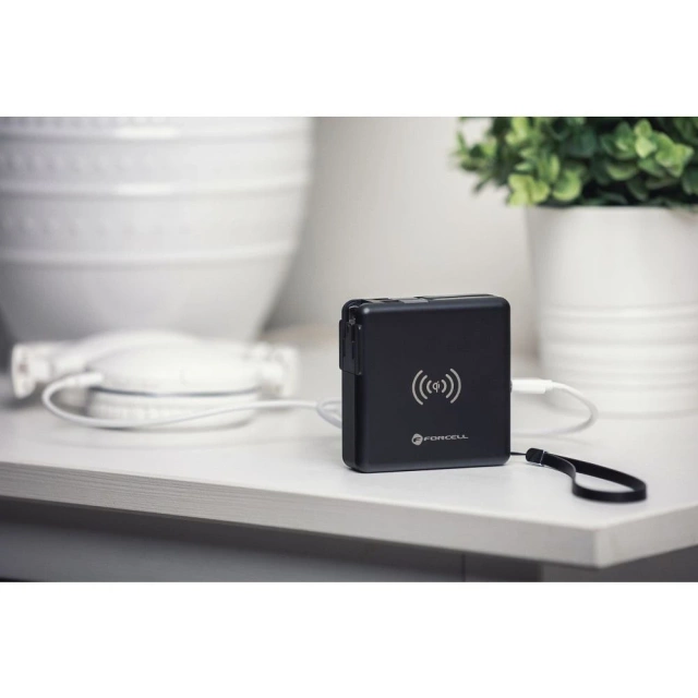 Bezdrôtová cestovná nabíjačka POWERBANK Forcell 5v1 10000mAh PD QC