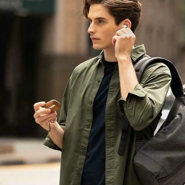 UNIQ Terra Kopfhörer-Schutzhülle für AirPods Pro 2nd Gen. Echtes Leder blau/spaceblau