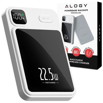 PowerBank Alogy MagCharge 22,5W PD20W PowerDelivery rychlé nabíjení 10000mAh bezdrátové pro MagSafe White