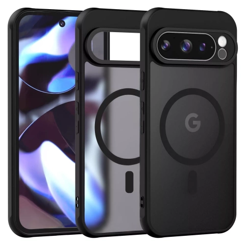 Puzdro pre Google Pixel 9 Pro Alogy MagSafe Hybrid Matte Case Zadný kryt pre MagMat Phone Matte Black