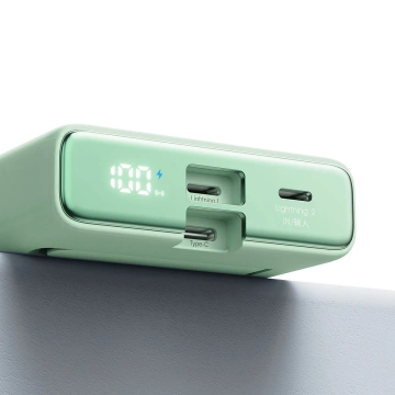 Зовнішній акумулятор Joyroom JR-PBM01 20W MagSafe 10000mAh з підставкою зеленого кольору