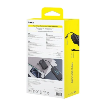 Baseus QPow 2 Powerbank 10000 mAh 30 W 2xUSB-C Schwarz