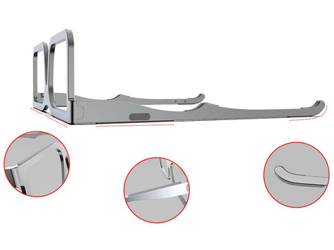 Podstawka uchwyt Alogy okulary pod Laptop tablet 15.6 cali Szary