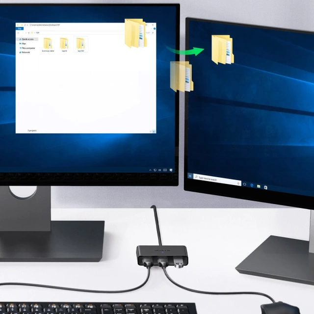 Перехідник Ugreen Switch box USB 2 входи - 3 виходи чорний (CM409)