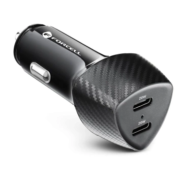 FORCELL F-ENERGY Carbon CC50-2C Autoladegerät 2 x Typ C PD 3A 40W
