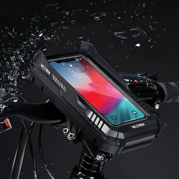 Wildman FK4 Bike Handlebar Bag Waterproof Phone Bag Black