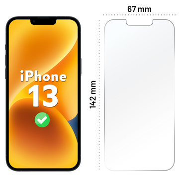 Hybrid Glass for Apple iPhone 13 for Alogy Flexi Glass 9H Case Friendly Flat Screen Protector
