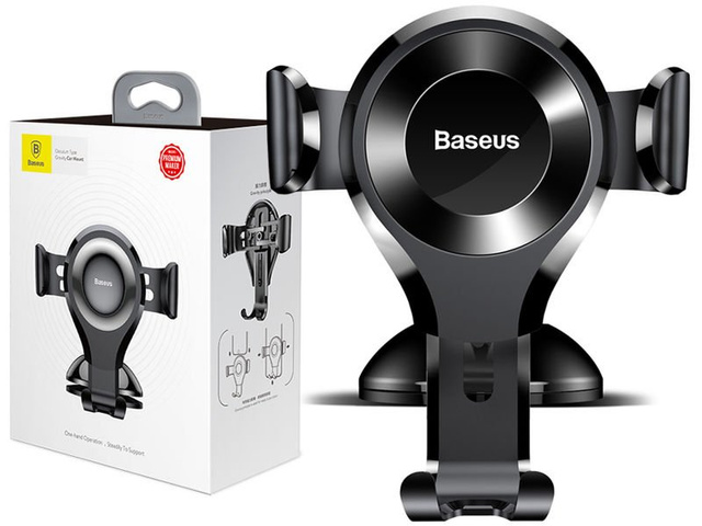 Baseus gravitational car holder for Osculum Type Black cockpit