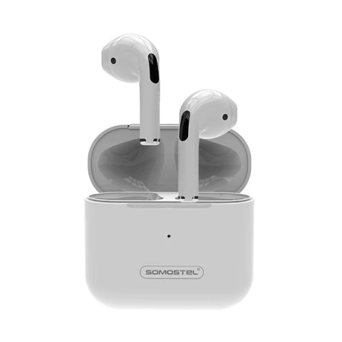 Bluetooth-навушники SOMOSTEL PRO 4 TWS Білі BT 5.3 Навушники-вкладки з шумозаглушенням