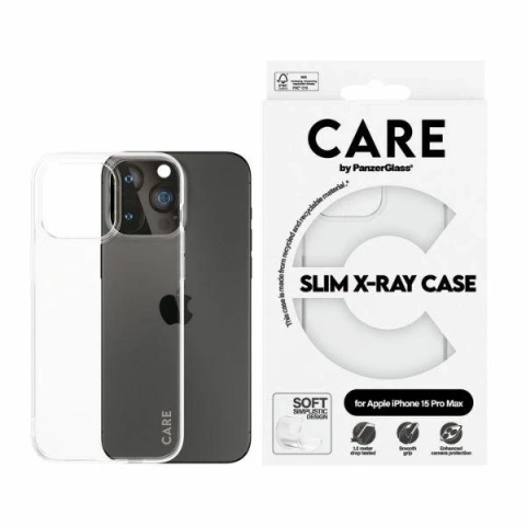 iPhone 15 Pro Max CARE by PanzerGlass Slim X-Ray Case 6.7" Transparent