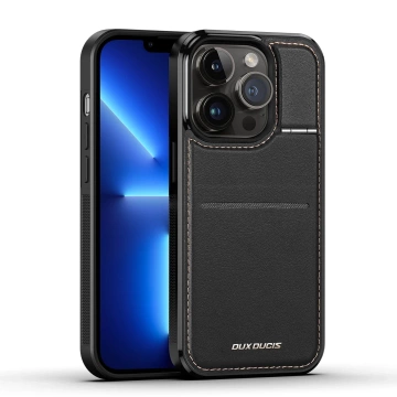 Peňaženkové puzdro Dux Ducis Rafi Mag s 3v1 stojanom pre iPhone 13 Pro s MagSafe a RFID blokovaním - čierne