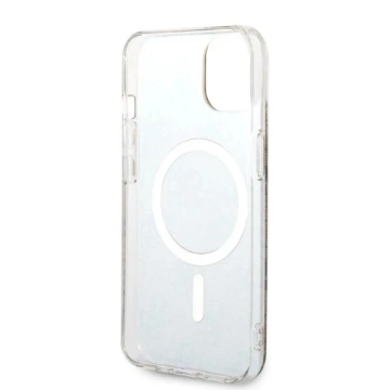 Zestaw Guess GUBPP14MH4EACSW Case Charger iPhone 14 Plus 6,7" broązowy/коричневий жорсткий чохол 4G Print MagSafe