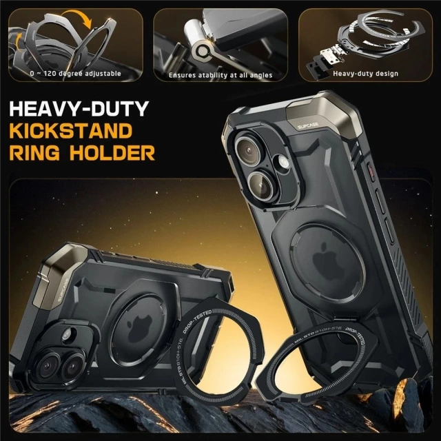 Чохол Etui Supcase UB Grip Mag Magsafe для iPhone 16 чорний