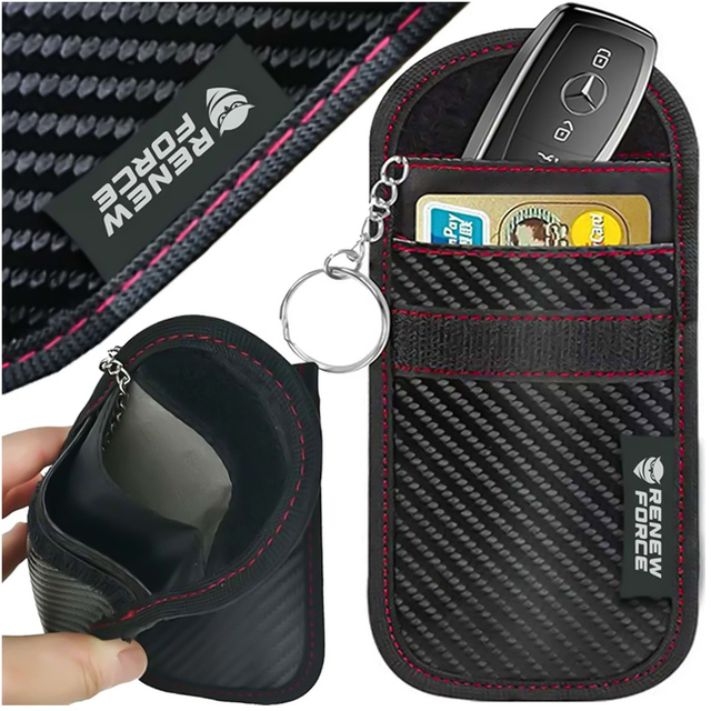 Anti-theft key case Anti-theft smart wallet RFID card holder black