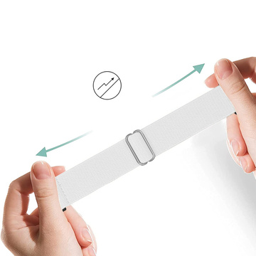 Еластичний ремінець Універсальний нейлон Alogy Nylon Smartwatch Band 20 мм білий