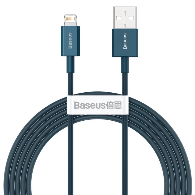 Кабель Baseus Superior USB - Lightning 2,4A 2 м Niebieski (CALYS-C03)