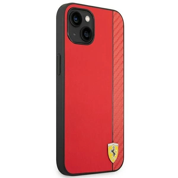 Pouzdro na telefon Ferrari FEHCP14MAXRE pro Apple iPhone 14 Plus 6,7" červené/červené pevné pouzdro Carbon