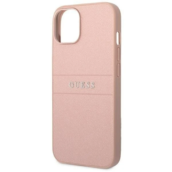 Чохол Guess GUHCP14MPSASBPI для Apple iPhone 14 Plus 6.7" pink/pink Saffiano Strap