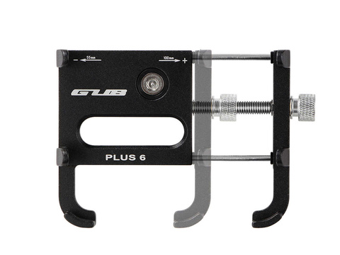 Motorcycle bike holder GUB Plus 6 for smartphone aluminum black
