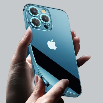 Joyroom Chery Mirror Case Cover for iPhone 13 Case with Metallic Frame silver (JR-BP907 silver)