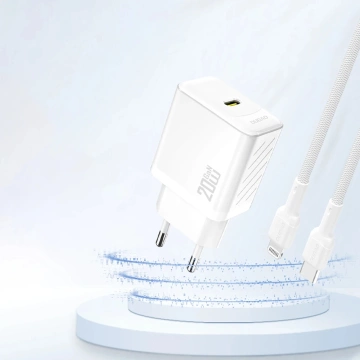 Dudao PD20W GaN USB-C Wall Charger | Fast Charging Power Delivery - White