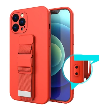 Чохол-мотузка Гелевий чохол на ланцюжку сумка шнурок iPhone 12 Pro Max фіолетовий