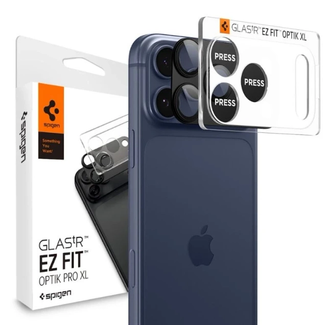 Osłona Aparatu do iPhone 17 Pro Spigen Optik Pro XL EZ Fit Black