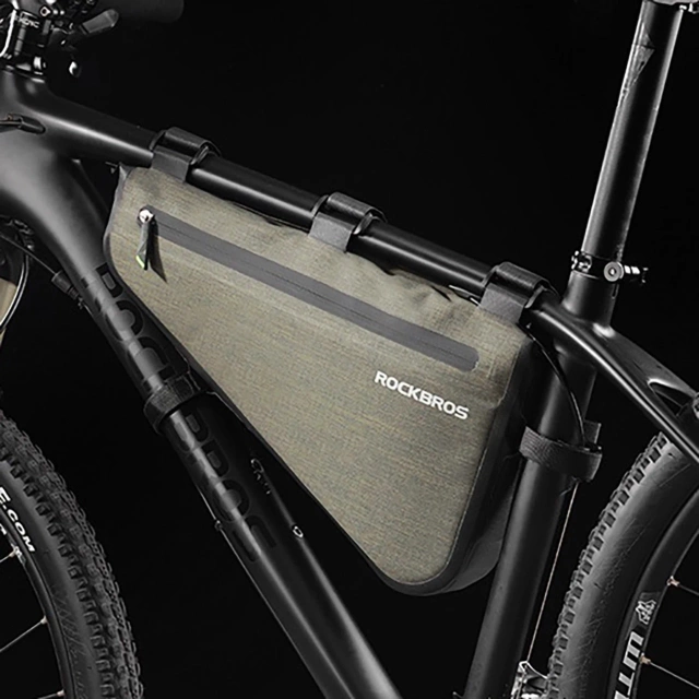 Rockbros AS-017 5L Rahmen-Fahrradtasche, wasserdicht, grün