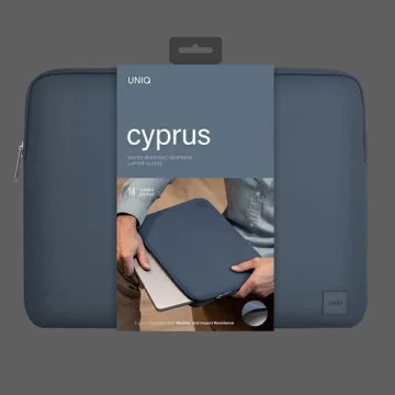 UNIQ torba Kypr pouzdro na notebook 14" niebieski/abyss blue Voděodolný neopren