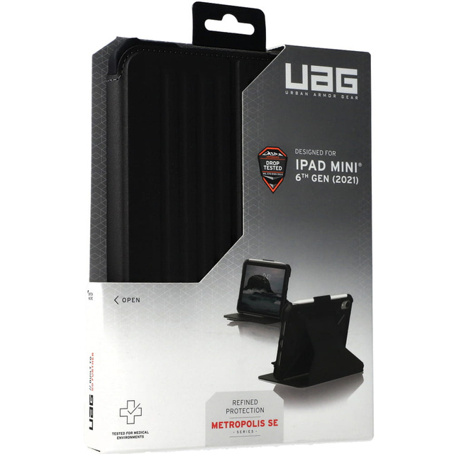 UAG Metropolis Pencil gepanzerte Hülle für Apple iPad Mini 6 2021 Schwarz