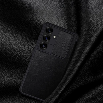 Чохол для Samsung Galaxy S25 Nillkin Qin Pro чорний з відкидною кришкою