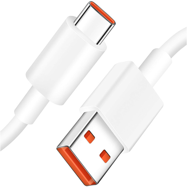 Xiaomi originálny USB - USB-C kábel typu C silný rýchly 120W PD 6A 1M drôt Biely