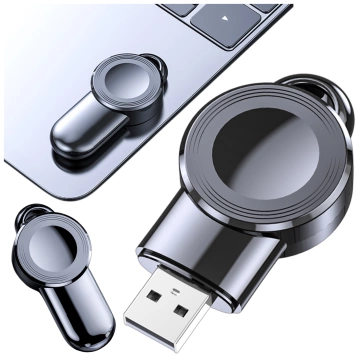 Mini indukční nabíječka pro Apple Watch USB Charging Alogy High-end Chip černá