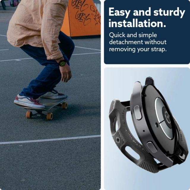 Etui Caseology Vault für Samsung Galaxy Watch 7 (44 mm) Mattschwarz