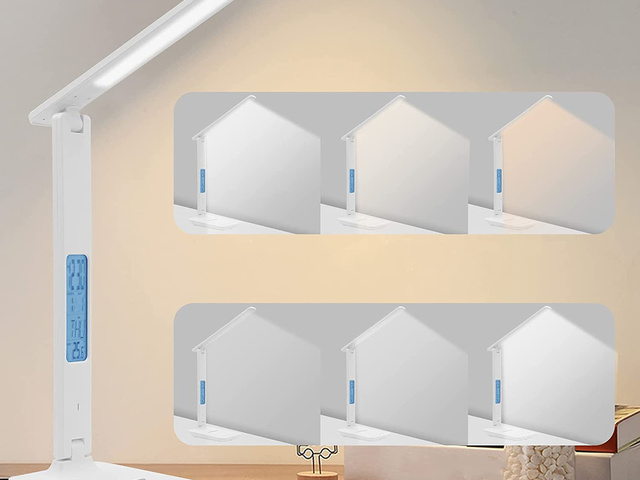 Alogy LED desk lamp 10W Qi induction charger with display White