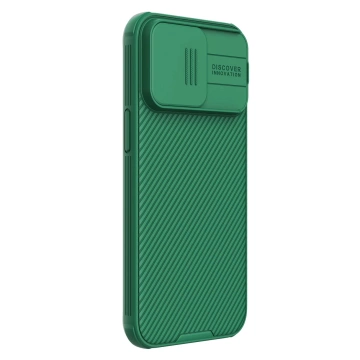 Magnetické puzdro Nillkin CamShield Pro pre iPhone 15 Pro s ochranou fotoaparátu – zelené