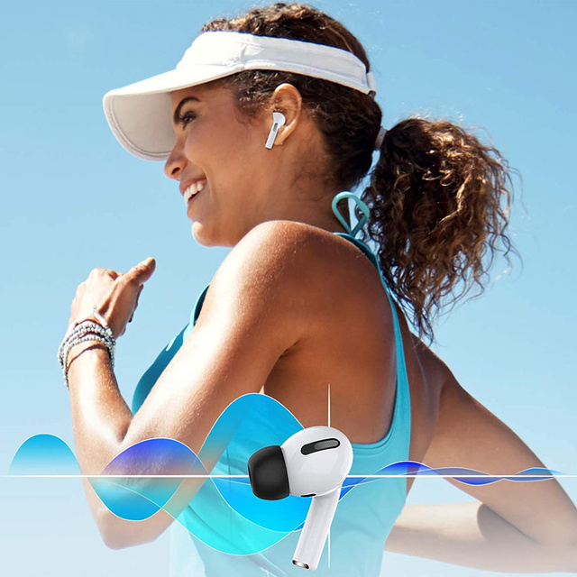 6x Alogy SML Silikon-Speicherkappen für Apple AirPods Pro schwarz