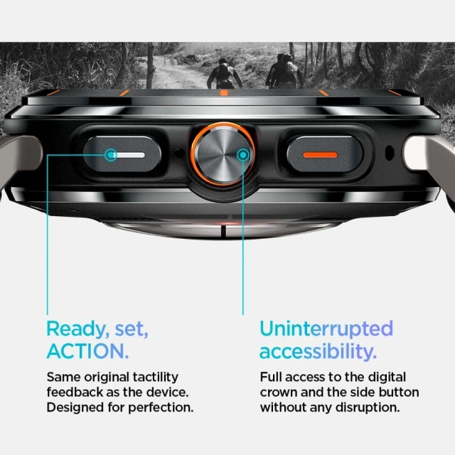 Hodinky Samsung Galaxy Watch Ultra Spigen Fit Lite Ultra (47 mm) čierne