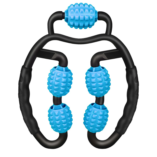 Körpermassagegerät Anti-Cellulite Manueller Muskelroller Alogy 5x Massageroller Universalroller Schwarz und Blau