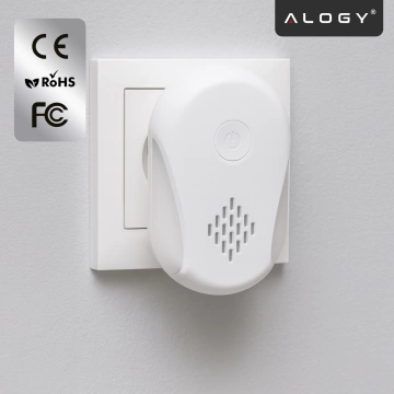 Pest Deterrent for 250 m2 Ultrasonic Nest, Anti-Insect, Mosquito, Fly, Mice, Cockroach, Chemical-Free, DuoGuard™ Alloys – White