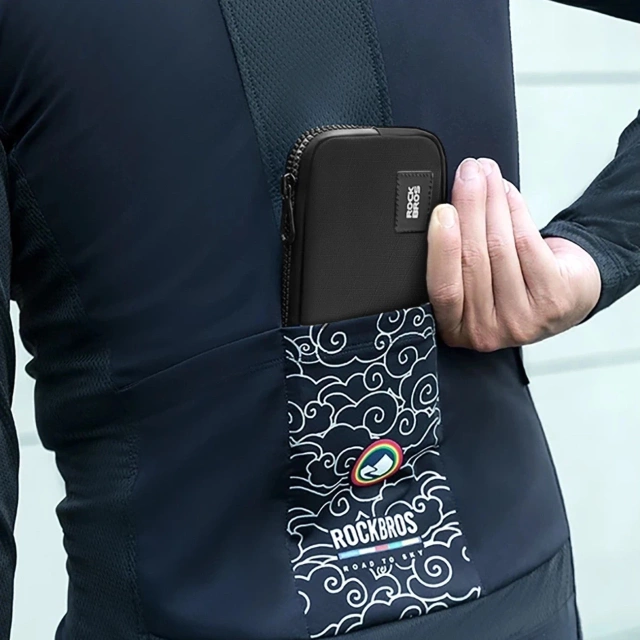 Cyklistická brašna Rockbros na telefon, klíče a peněženku 0,15 l - Černá