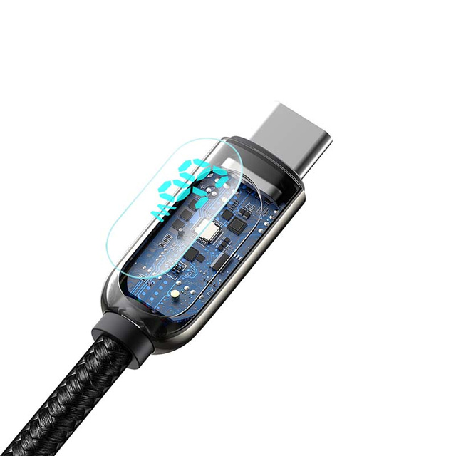 Kabel 2m Baseus Display Fast Charging USB-A до USB-C 66W 2m Czarny