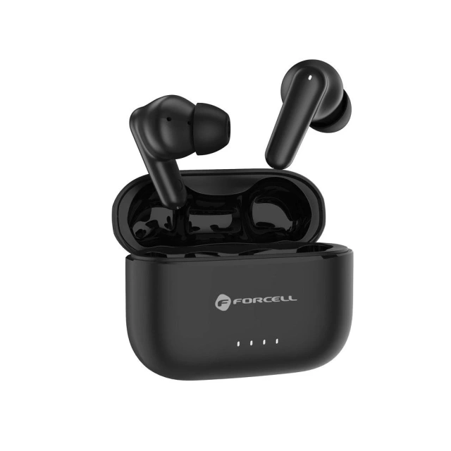 Słuchawki bezprzewodowe douszne Forcell Super Clear Calls ANC ENC Dongle Black