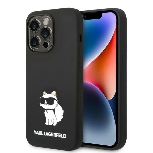 Etui Karl Lagerfeld KLHCP14XSNCHBCK pro iPhone 14 Pro Max 6,7" pevný obal silikonový chupette černý/černý