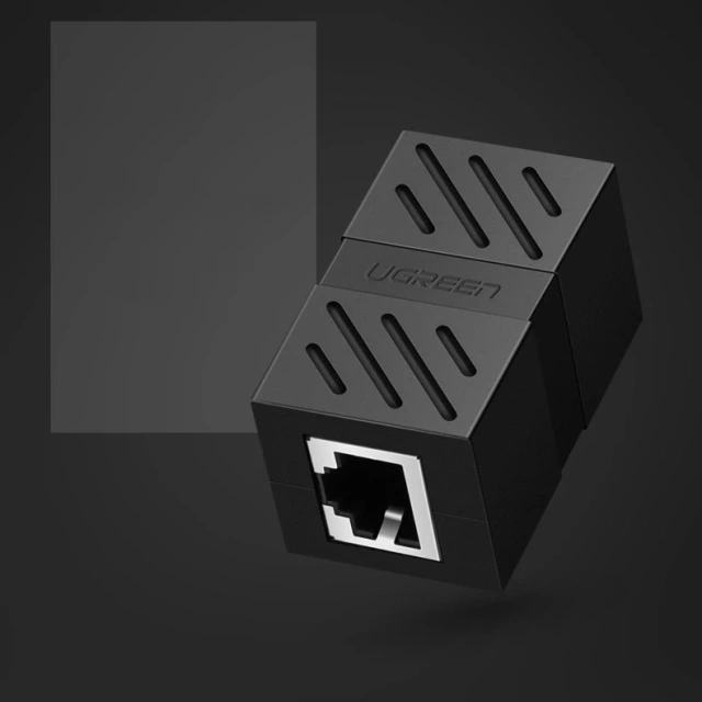 Sieťový konektor UGREEN Ethernet RJ45 10 Gbps konektor sieťového kábla čierny (NW114 20390)