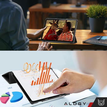 Puzdro na tablet pre Lenovo Tab M10 3gen 3 GEN 10.1 2022 TB328FU TB328XU Puzdro Alogy Book Cover Black