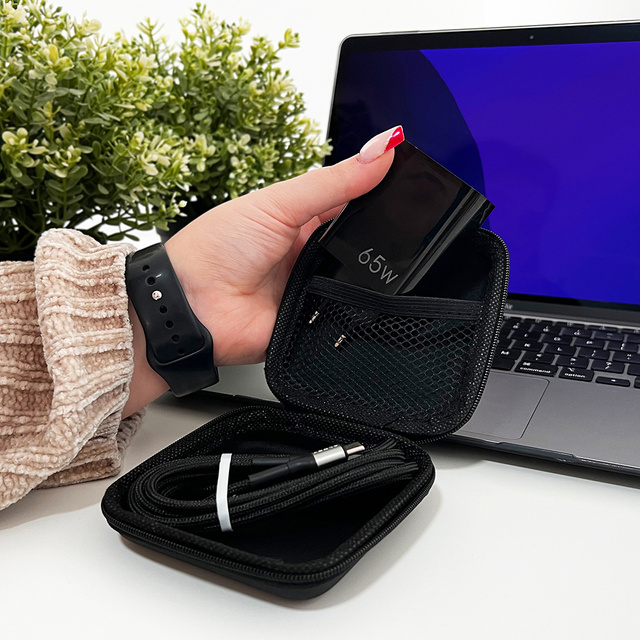 Чохол на блискавці Alogy Protect універсальний чохол для аксесуарів навушники, кабель, зарядний чорний