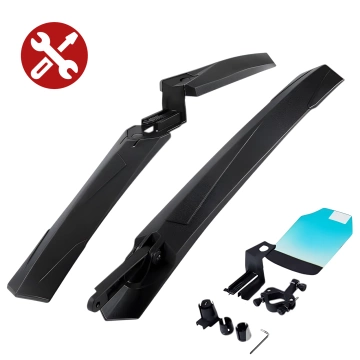 Platform bicycle pedals for MTB bicycles, aluminum 9/16" Black aluminum set [2 pcs.]